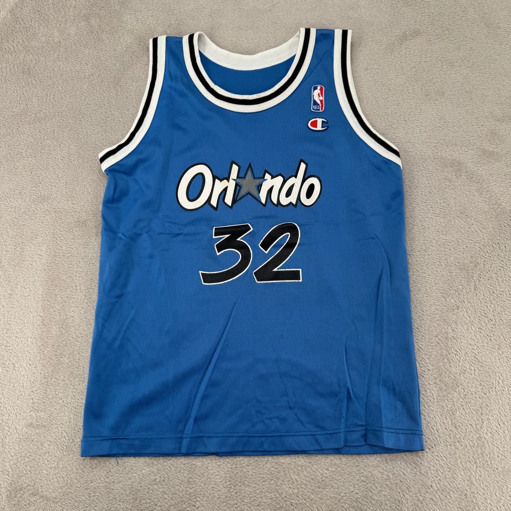 Vintage Champion Kids Orlando Magic Shaq O'Neal Jersey 40 Blue Preowned Snags